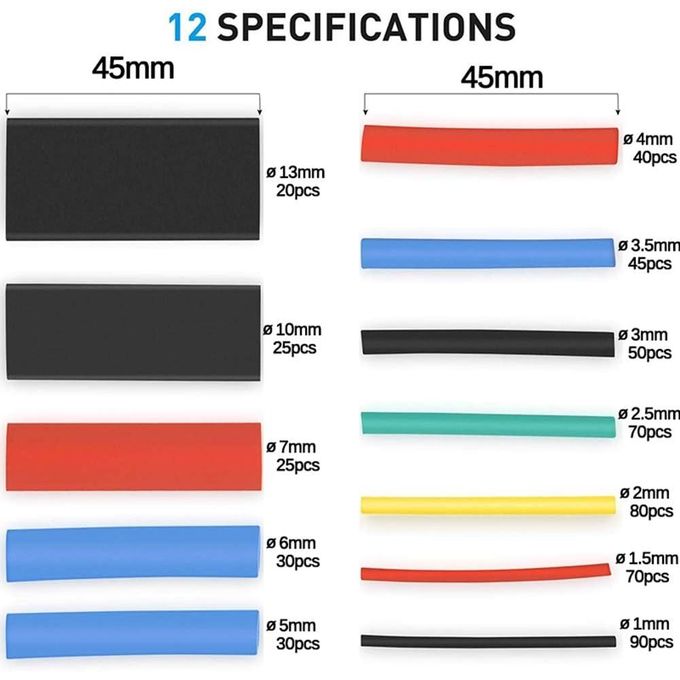 Kit gaine thermorétractable 800 pièces