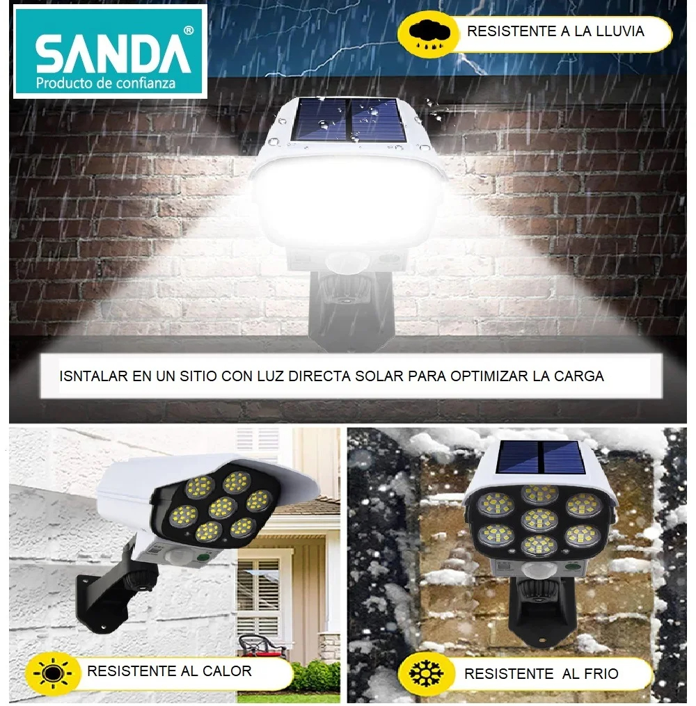 Lampe solaire à détecteur de mouvement