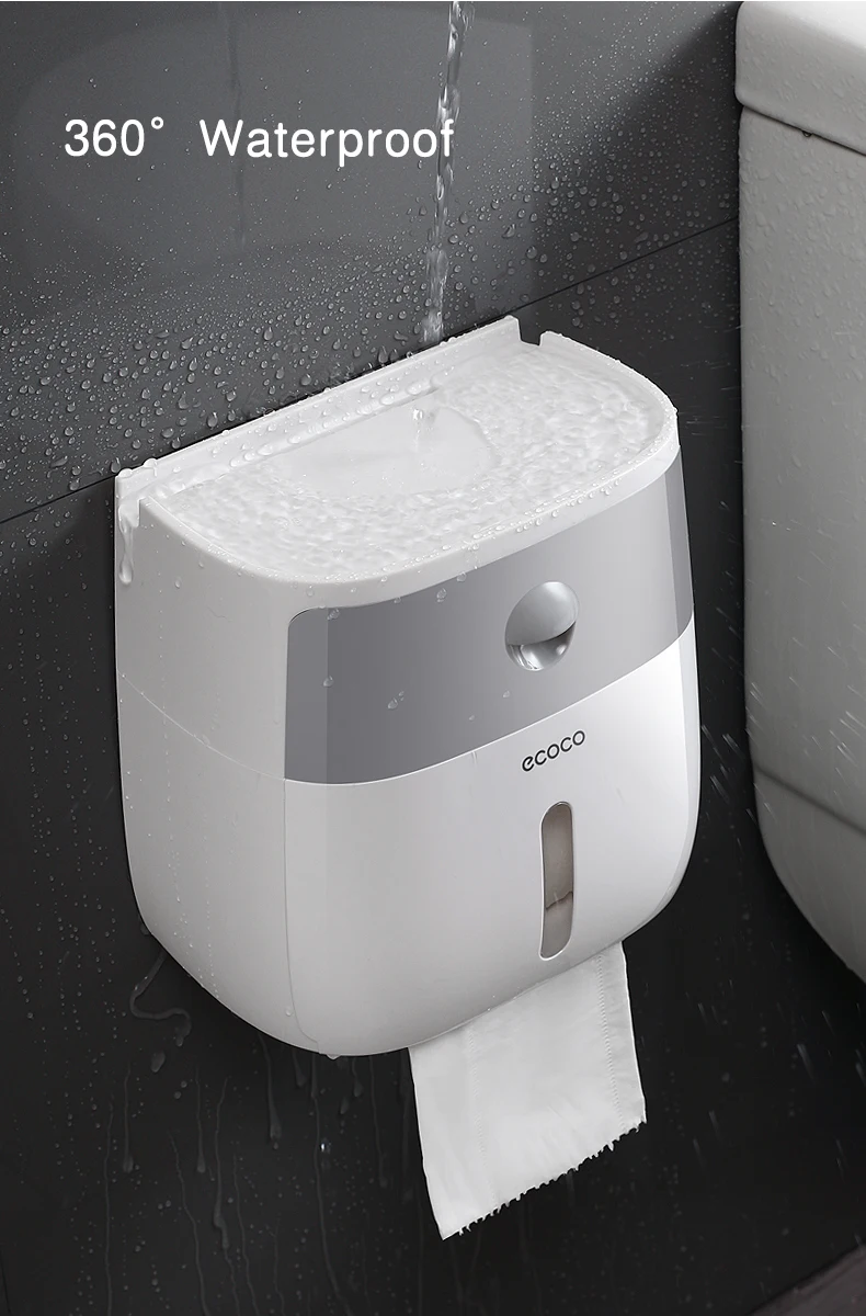 2-Tier Waterproof Toilet Roll Holder