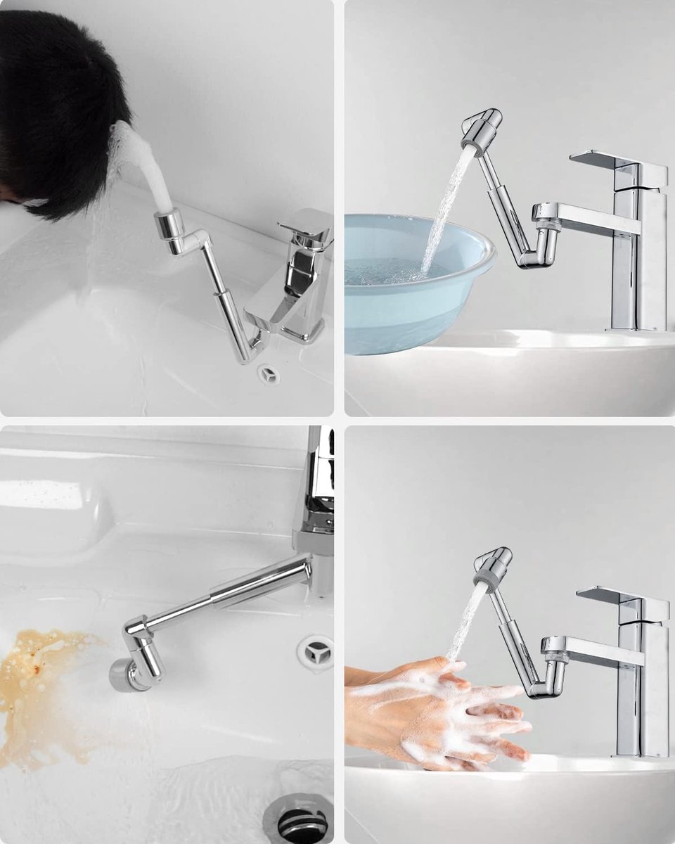 Rallonge de robinet orientable 1440°