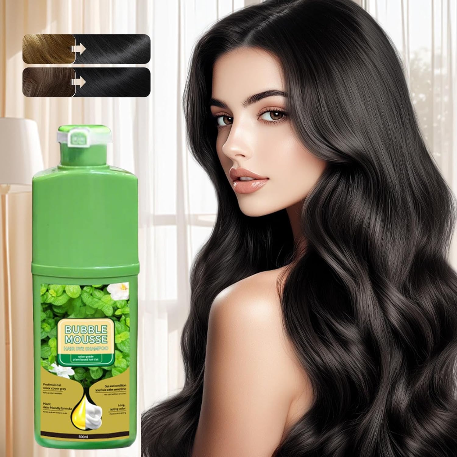 Shampooing colorant mousse