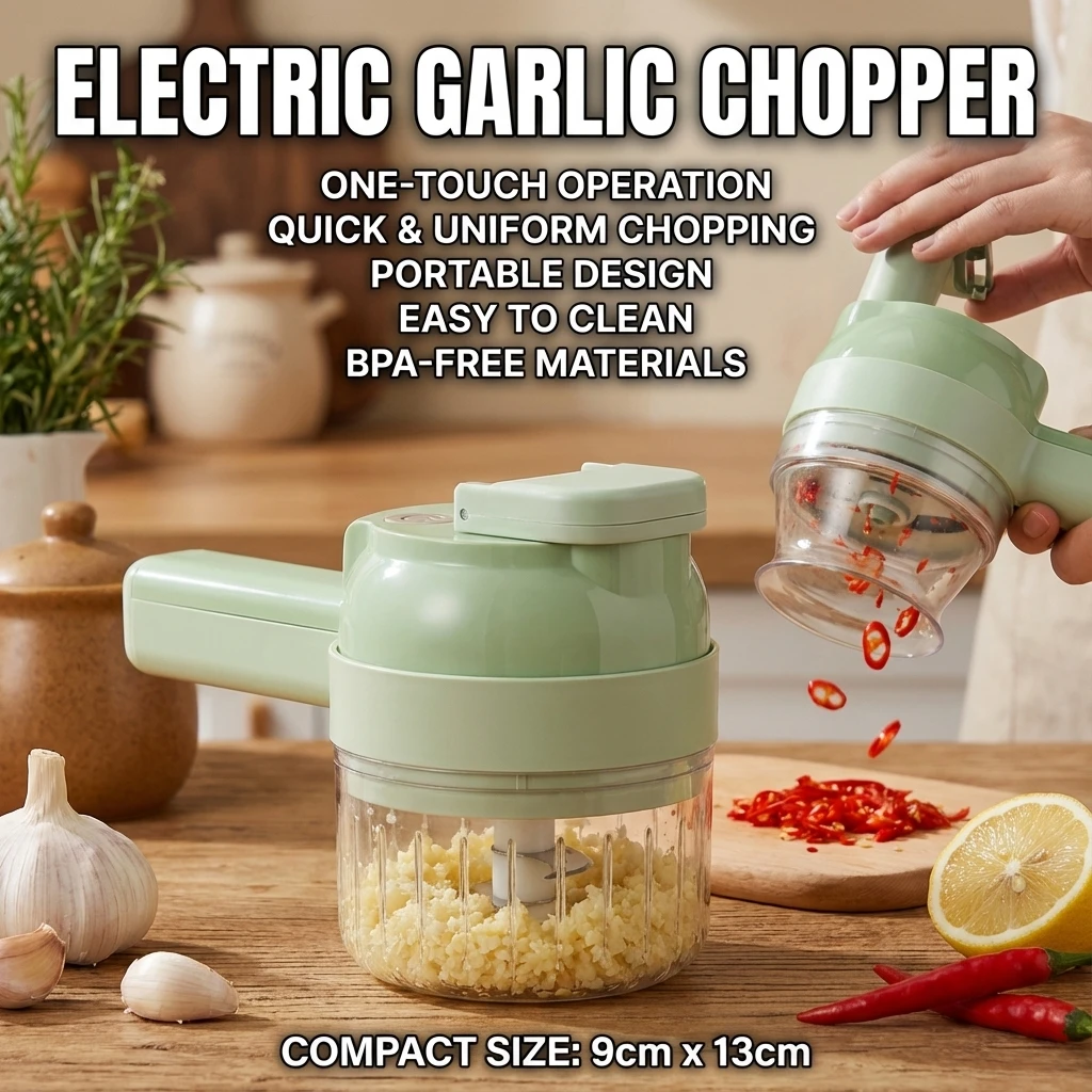 4-in-1 Portable Electric Veggie Chopper