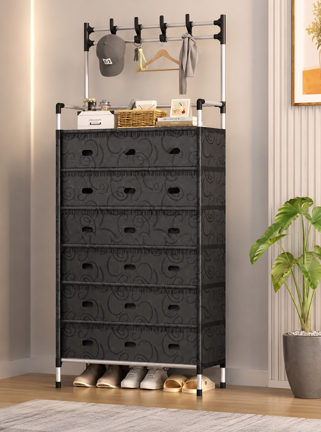 3-in-1 Storage Cabinet with 6 Drawers