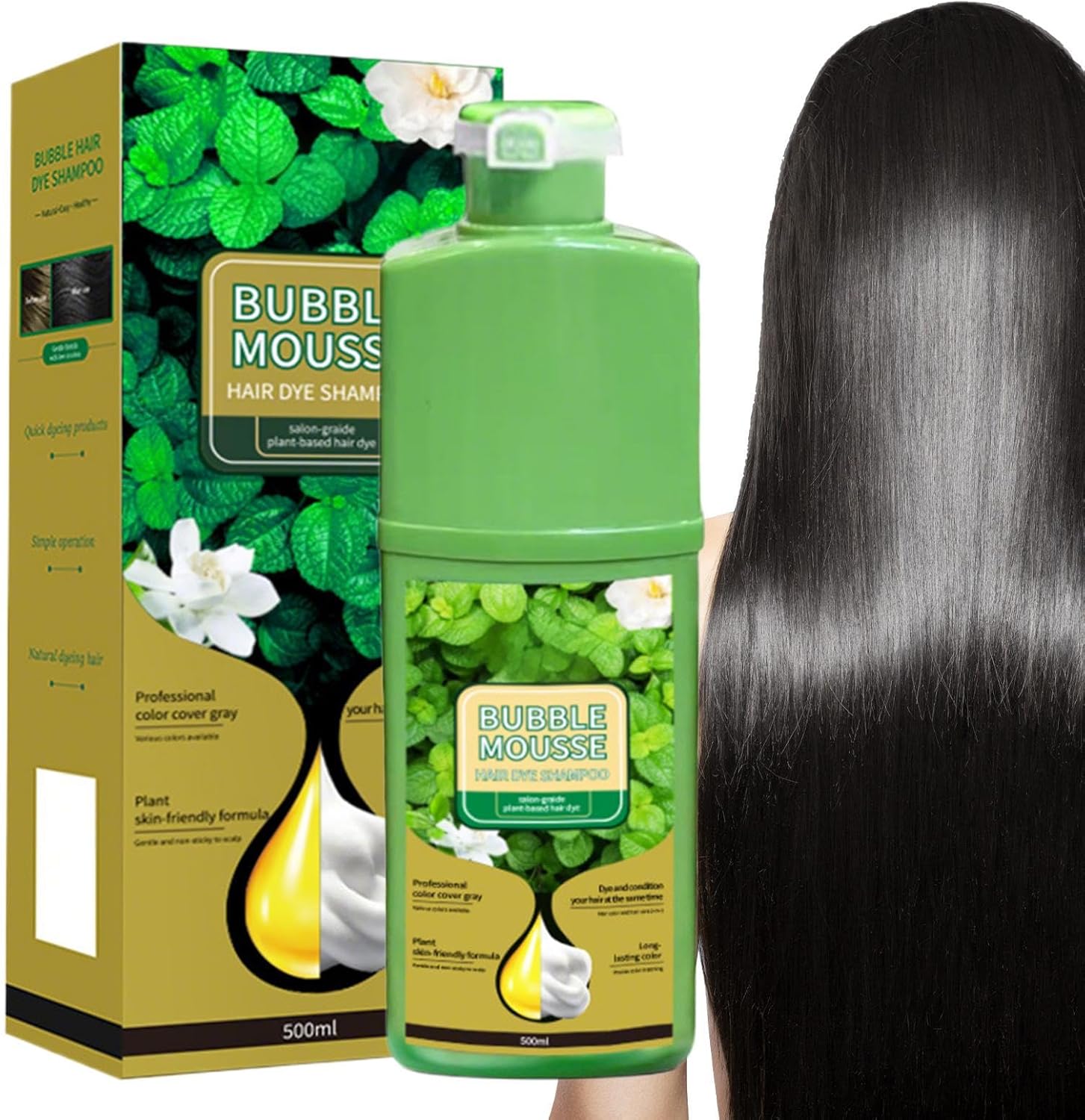 Shampooing colorant mousse