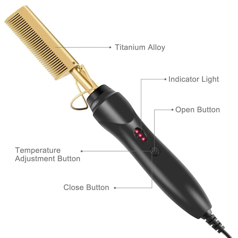 Brosse chauffante en titane