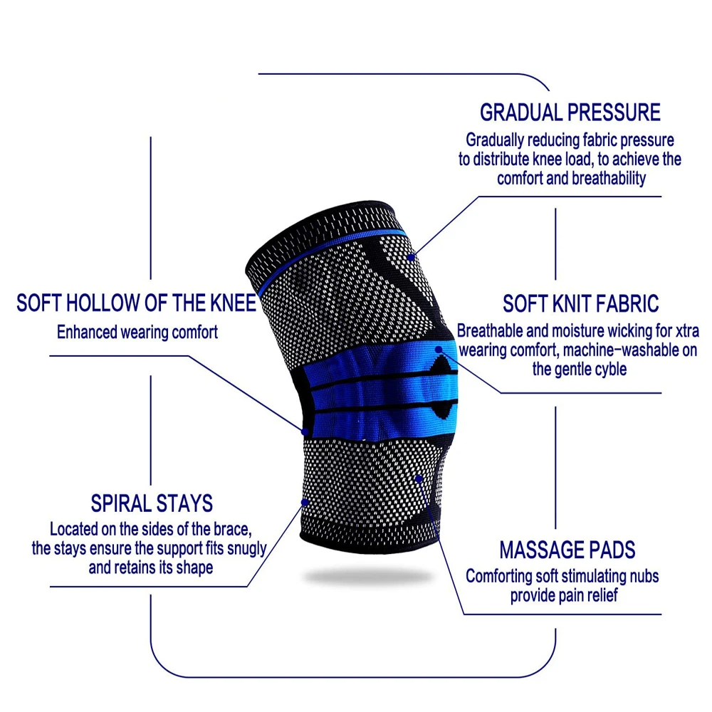 Silicone-Padded Running Knee Sleeve