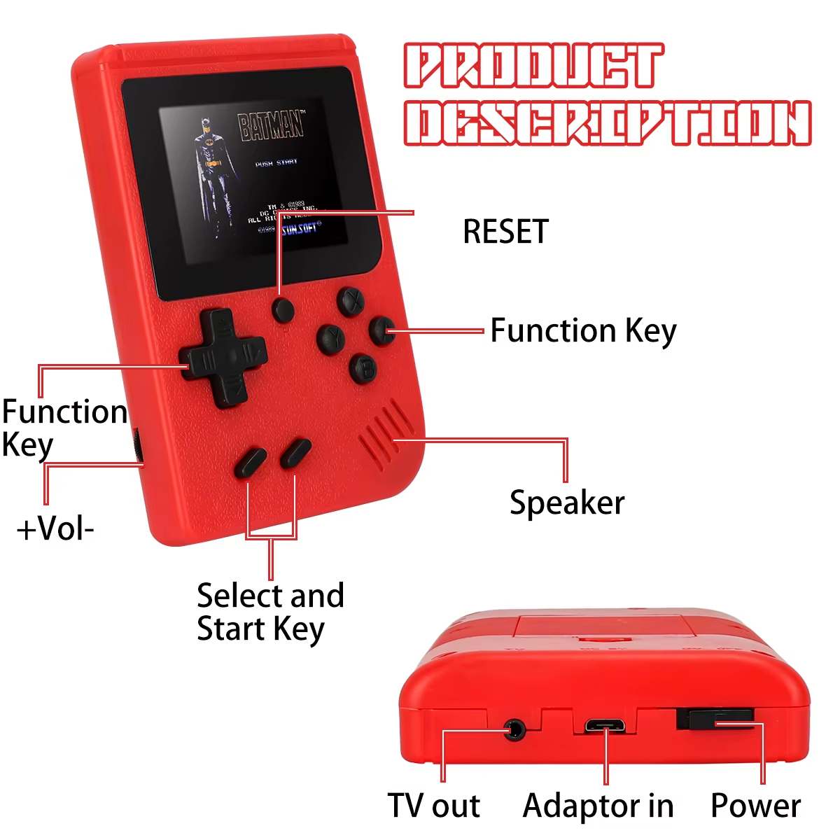 SUP Handheld Game Box with 400 Games