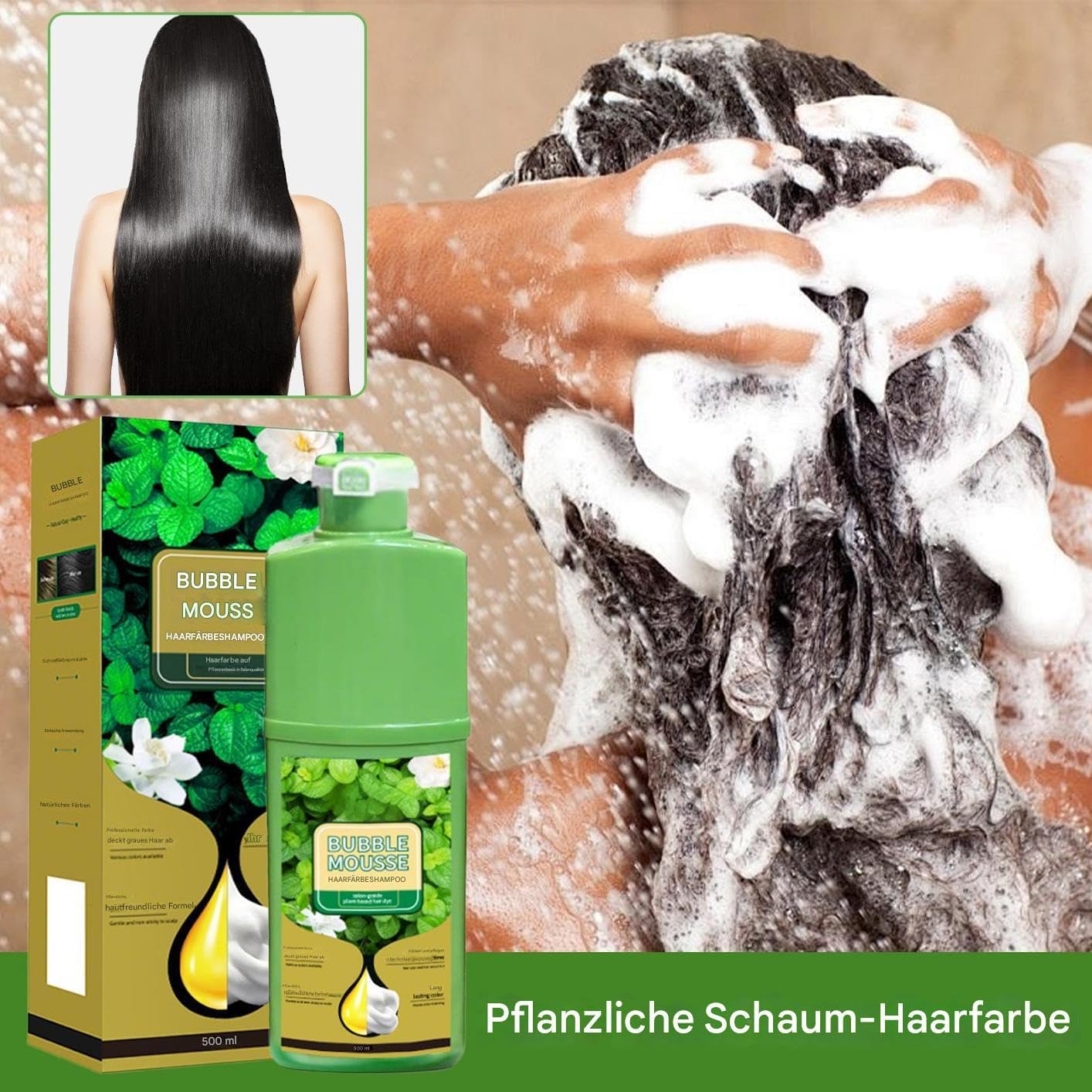 Shampooing colorant mousse