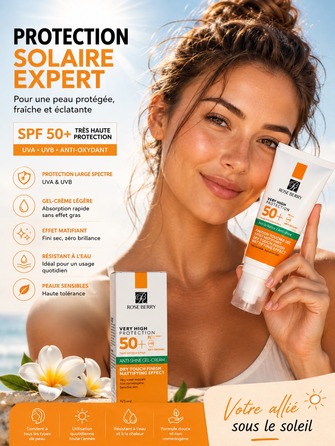 واقي الشمس روز بيري SPF 50+