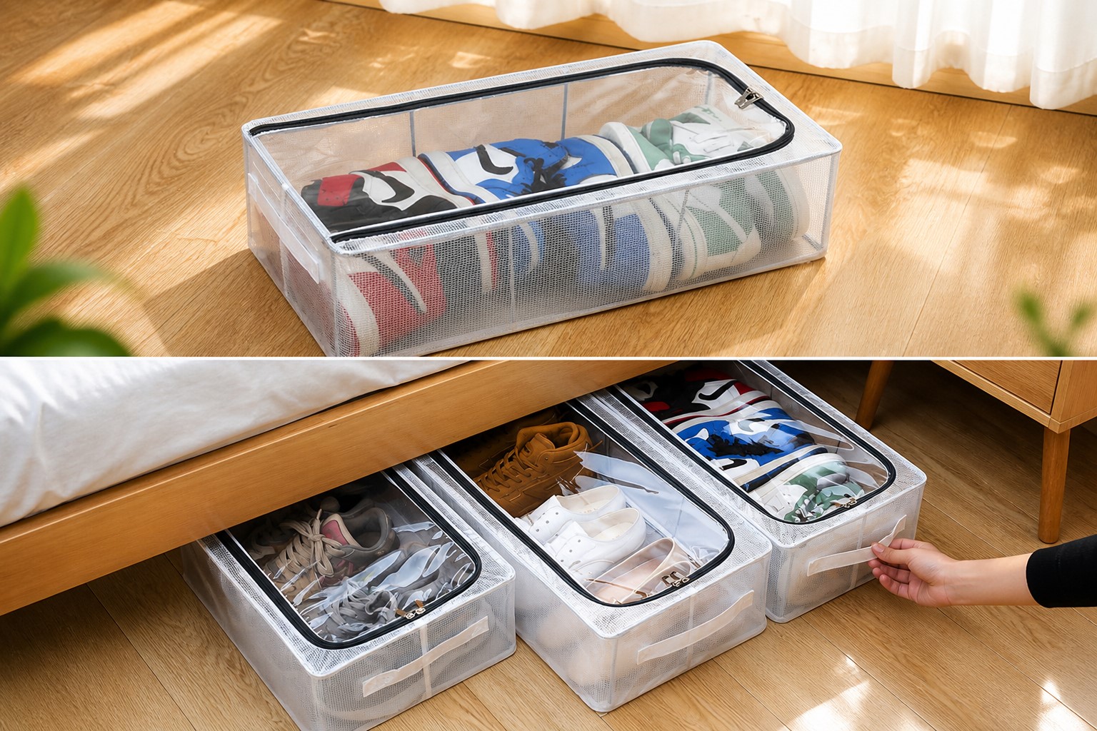 Stackable Clear Shoe Box