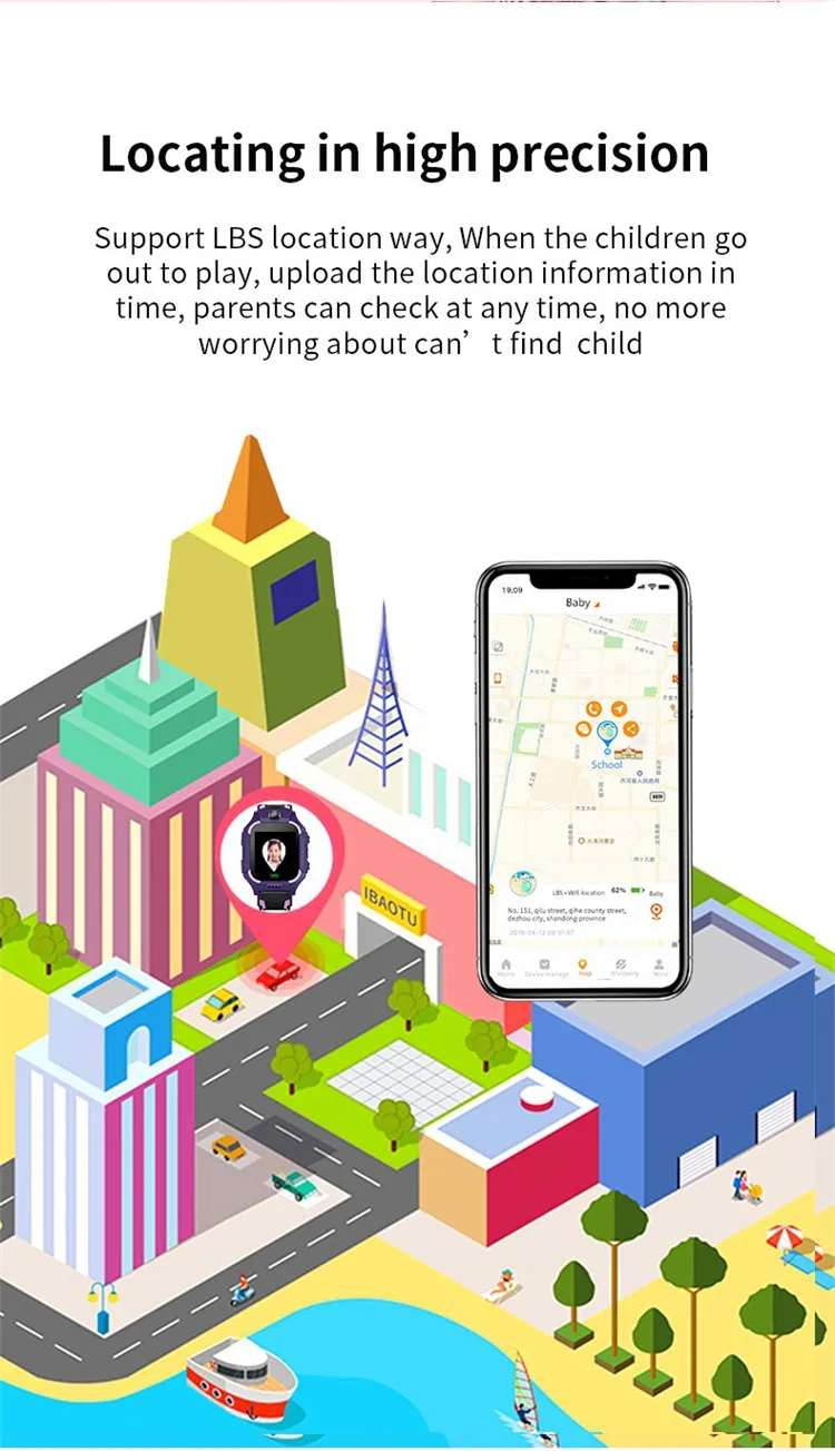 Montre connectée étanche pour enfant