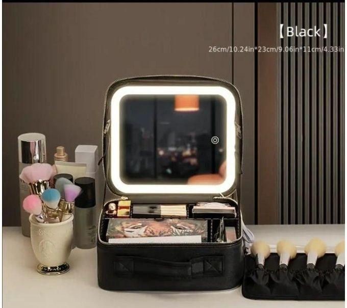 حقيبة مكياج بمرآة LED