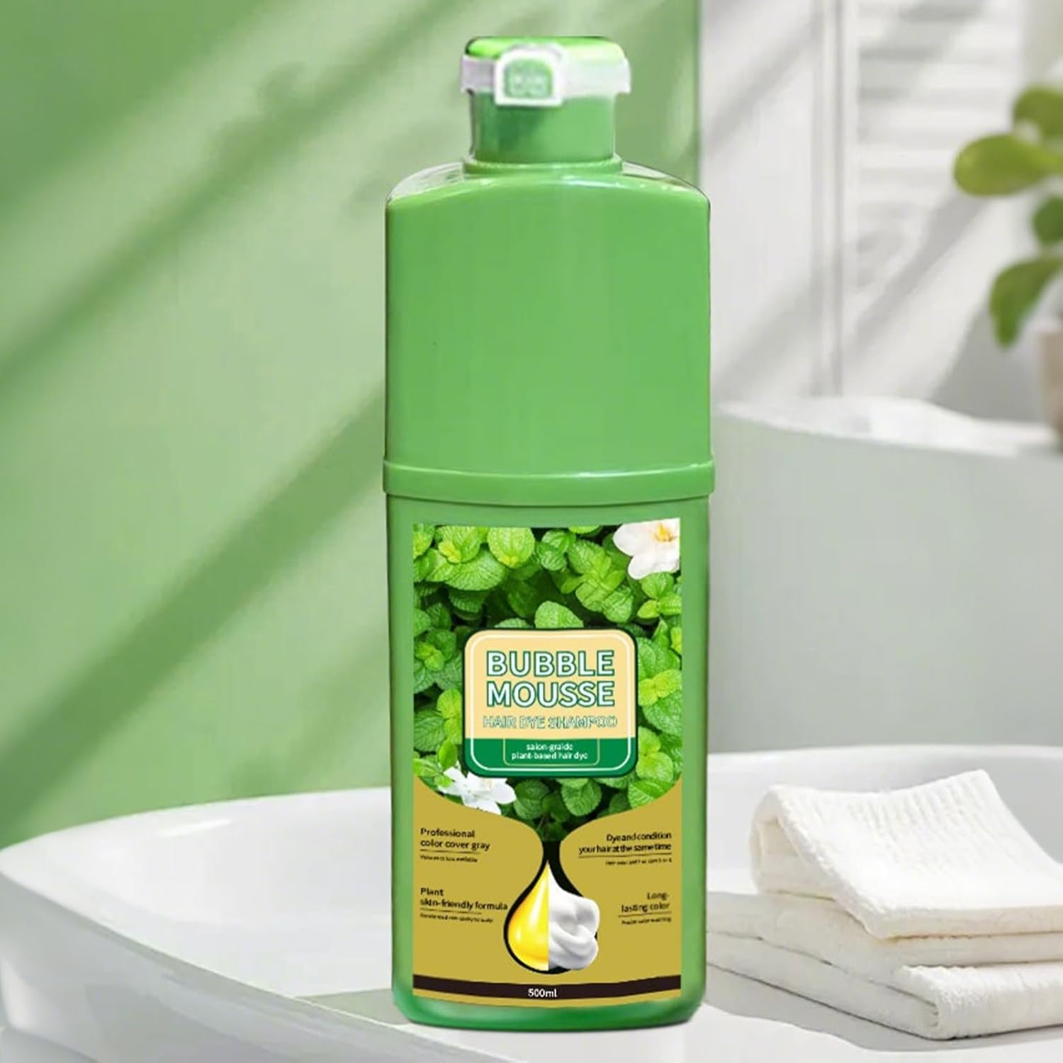 Shampooing colorant mousse