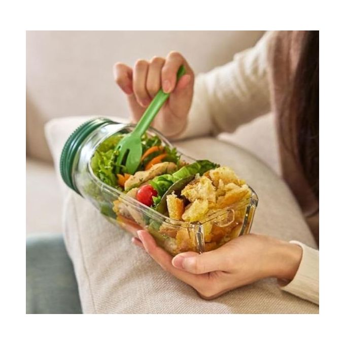 Pot à salade à ouverture latérale