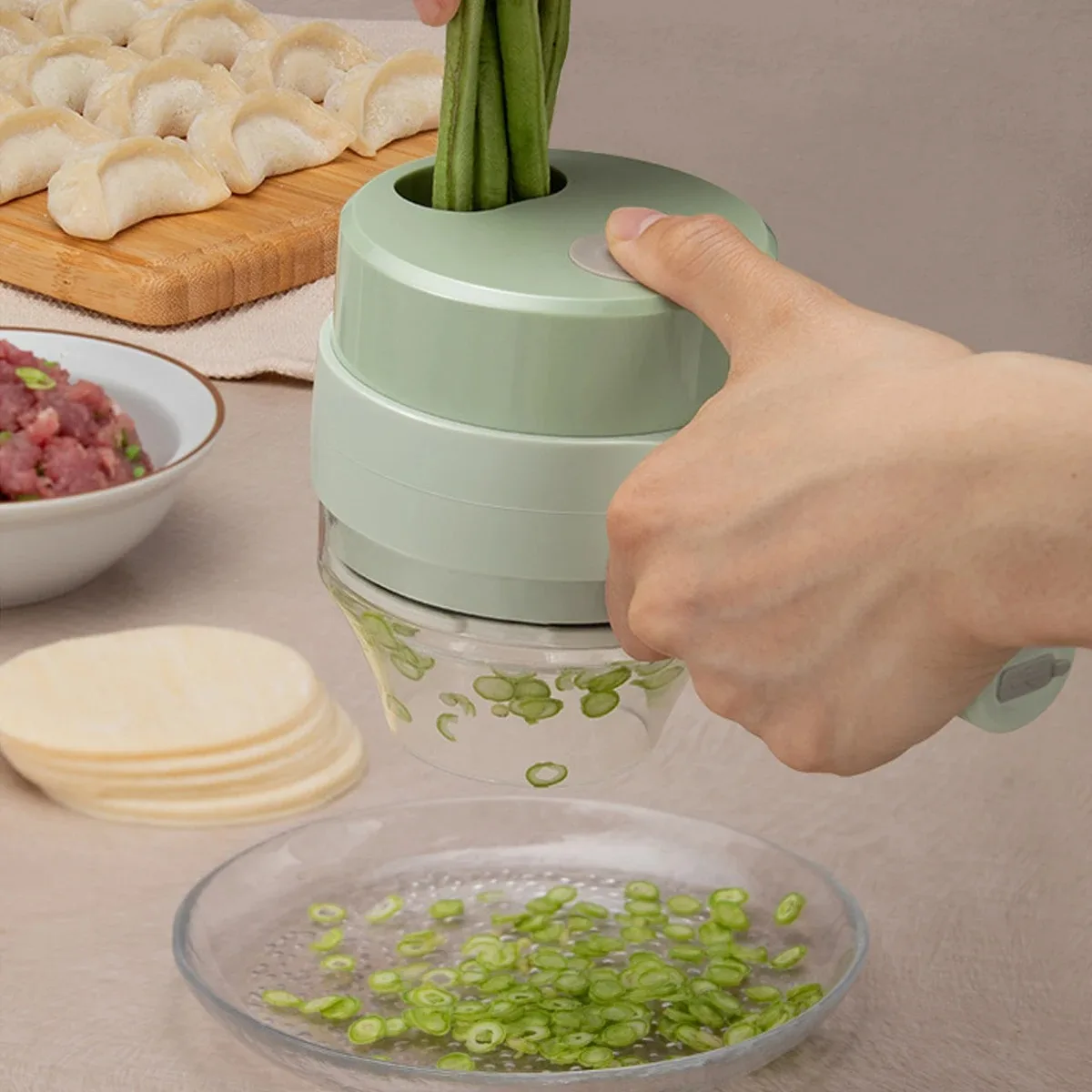 4-in-1 Portable Electric Veggie Chopper