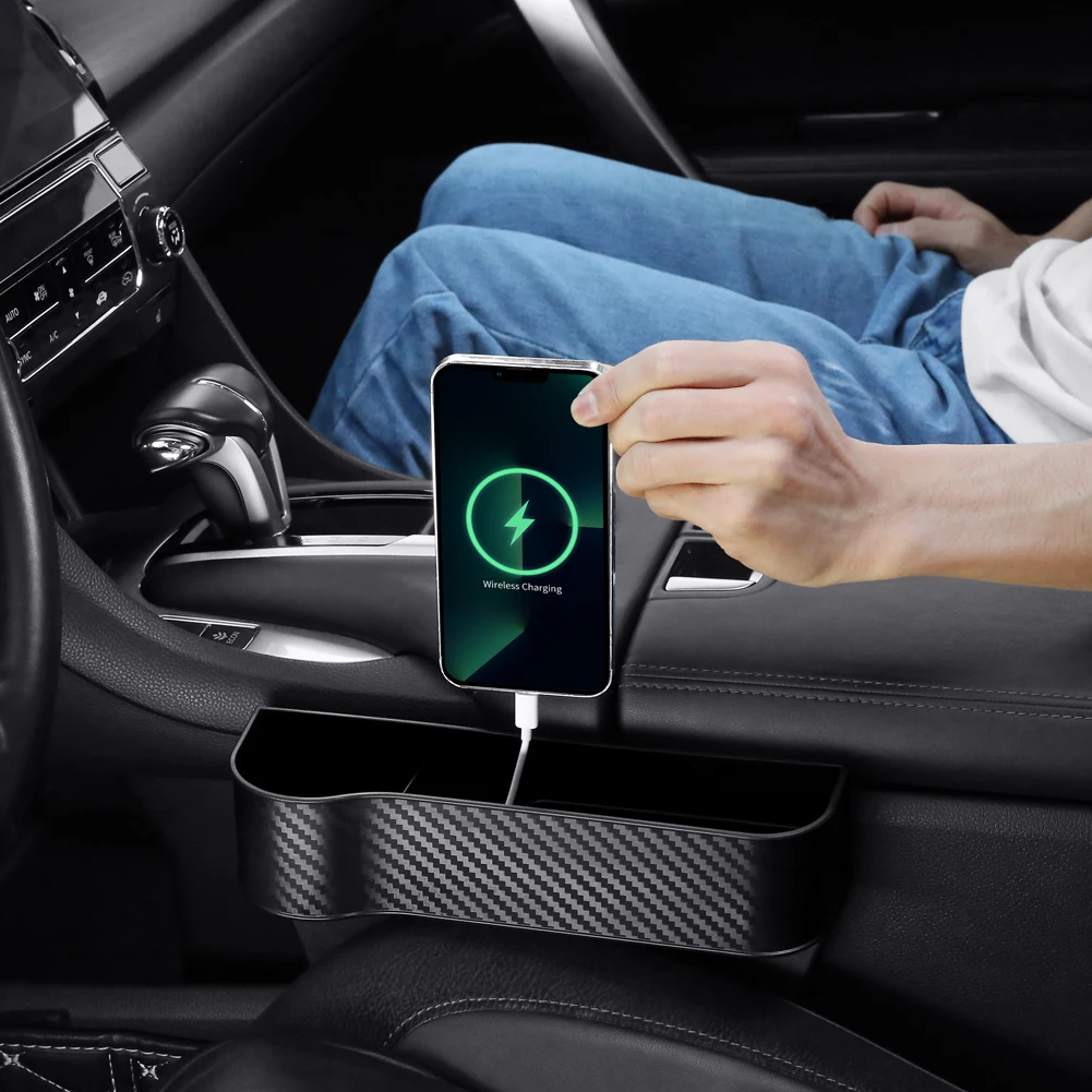 Car Seat Gap Organizer with Charging Slot