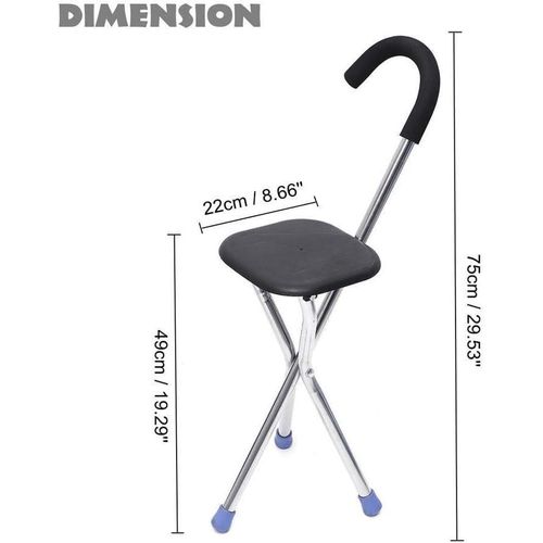 Canne siège pliante