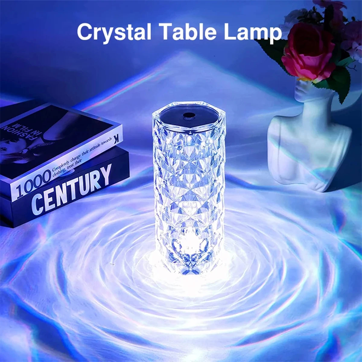 Crystal Rose Touch Lamp