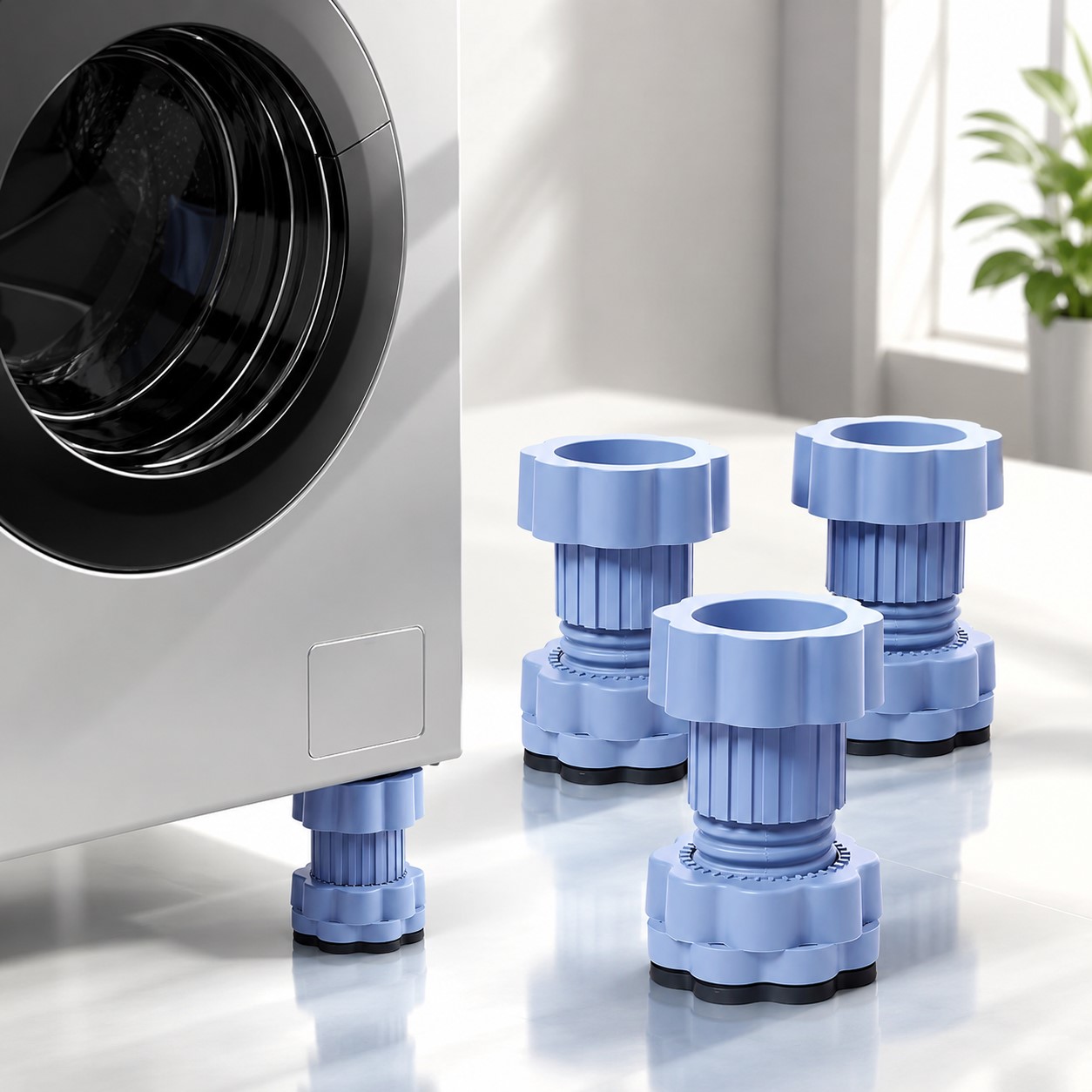 4 patins anti-vibrations pour lave-linge