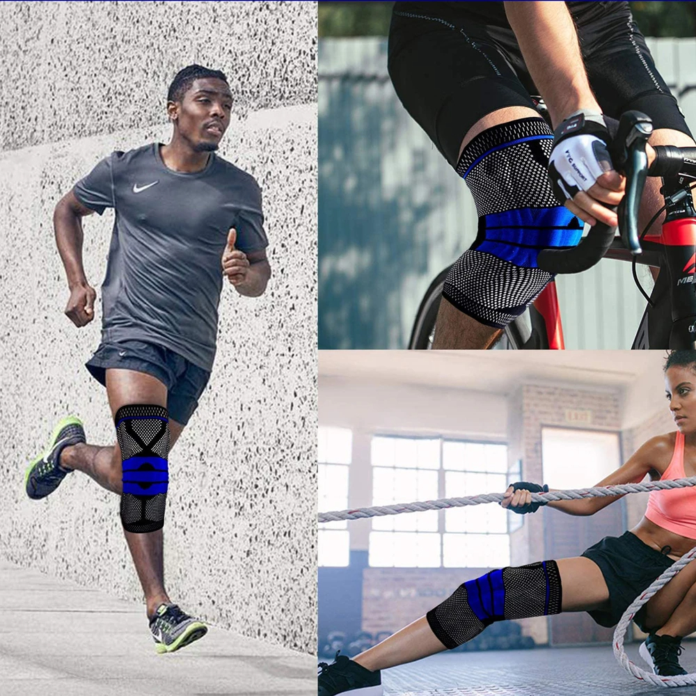 Silicone-Padded Running Knee Sleeve