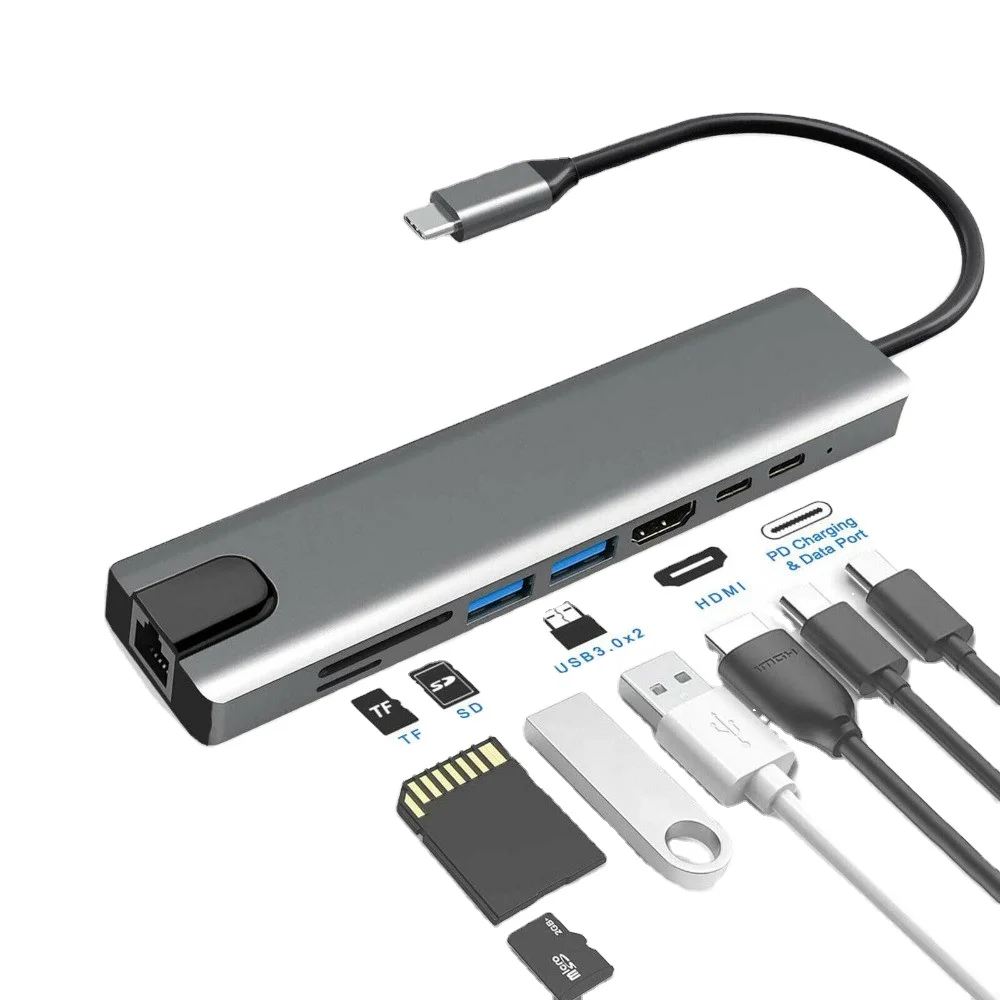 موزع USB-C ثمانية في واحد