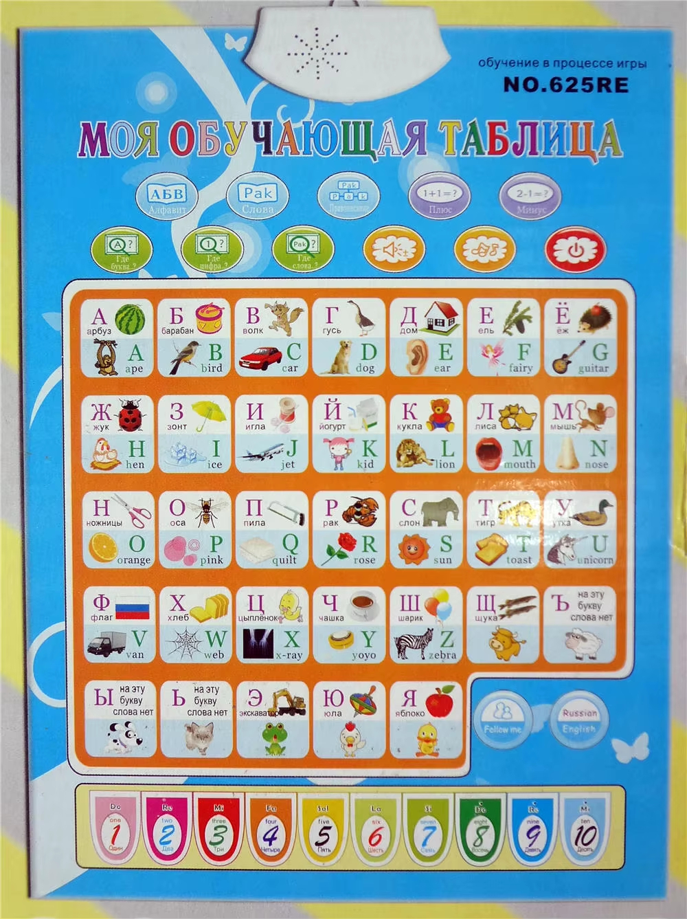 Affiche parlante alphabet et chiffres