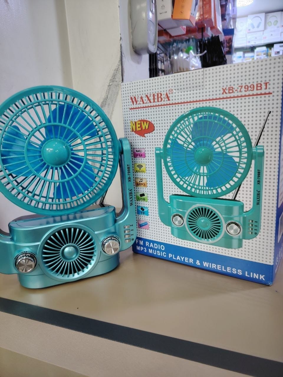 Solar Fan with Speaker & Radio