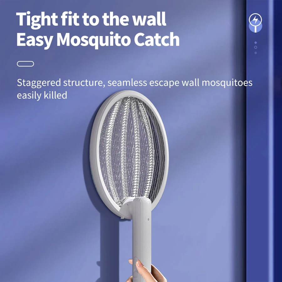 Foldable Electric Mosquito Racket with UV