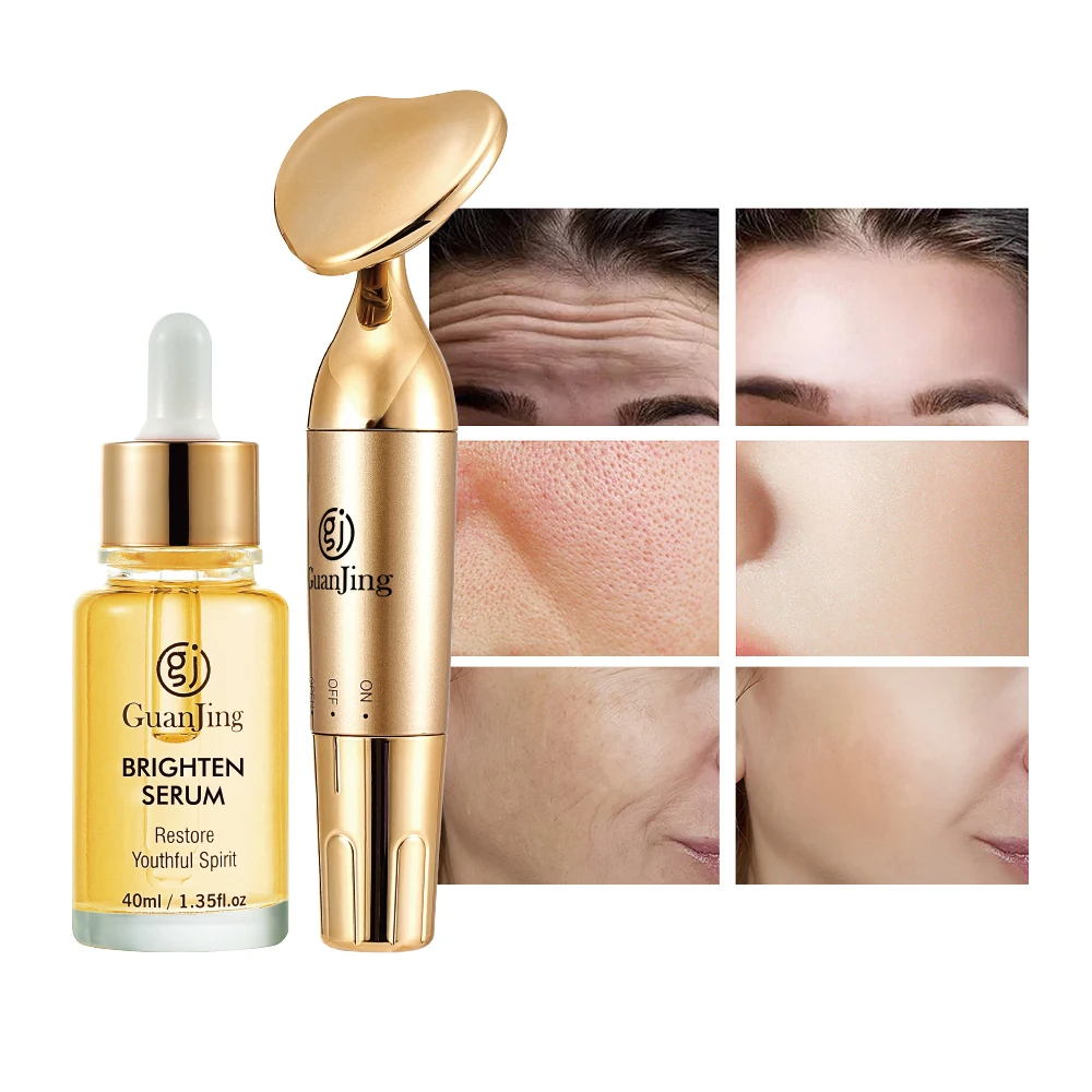 Electric Face Massager with Vitamin E Serum