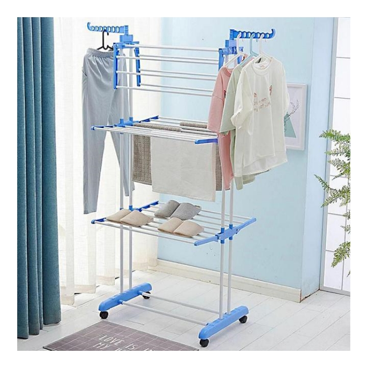 Étendoir inox pliable 3 niveaux