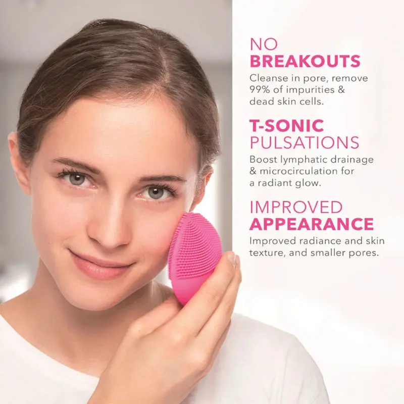 Brosse nettoyante visage vibrante en silicone