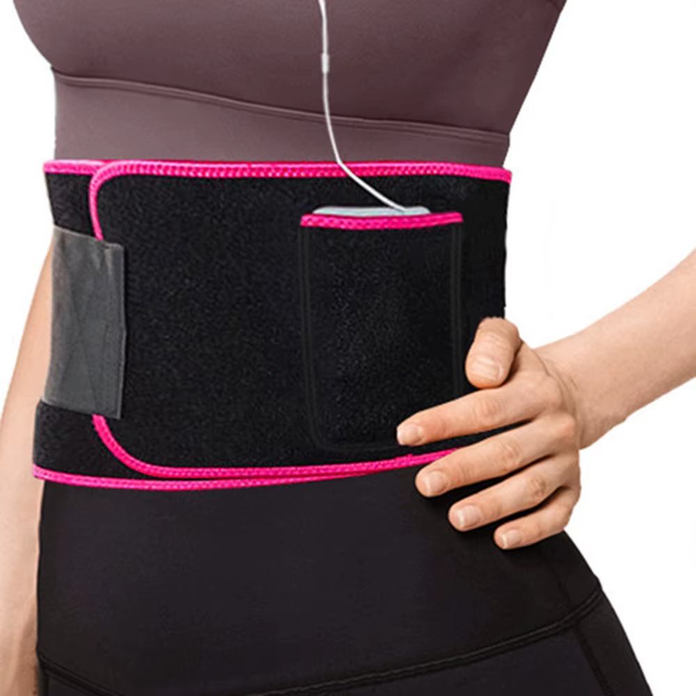 Elastic Sports Waist Belt with Phone Pocket