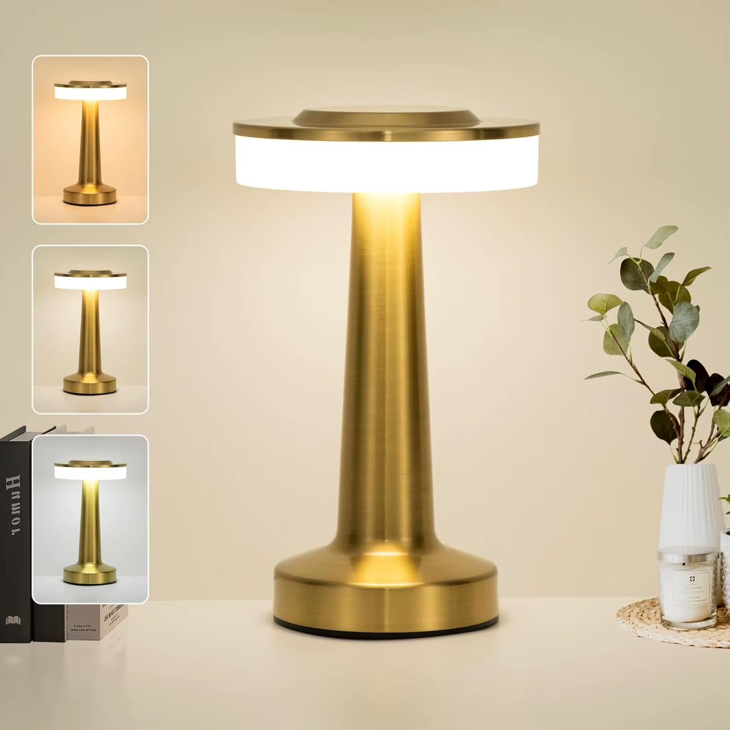 مصباح طاولة LED لاسلكي باللمس