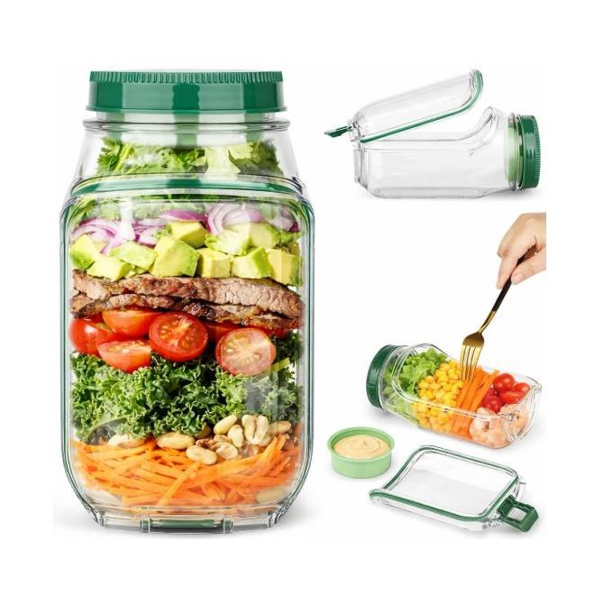 Pot à salade à ouverture latérale