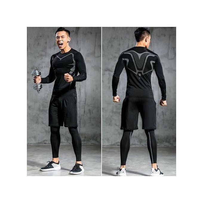 Ensemble de compression homme manches longues