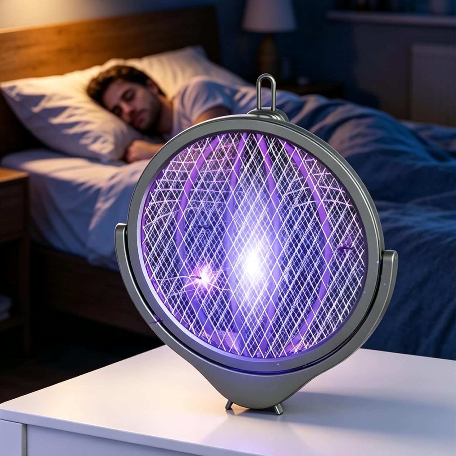 Raquette anti-insectes 4 en 1 télescopique