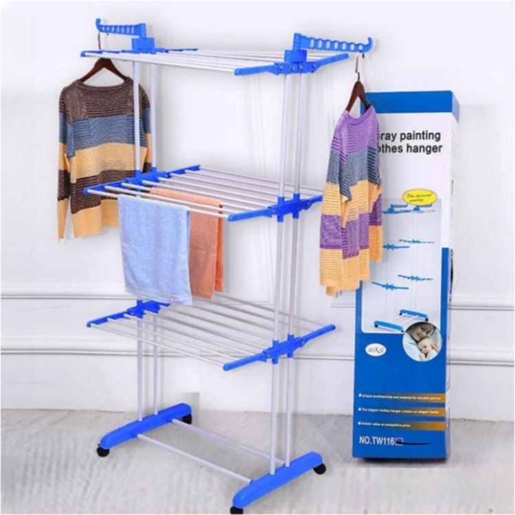 Étendoir inox pliable 3 niveaux