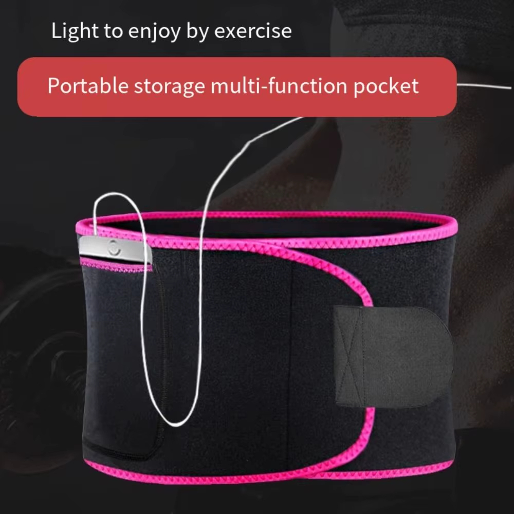Elastic Sports Waist Belt with Phone Pocket