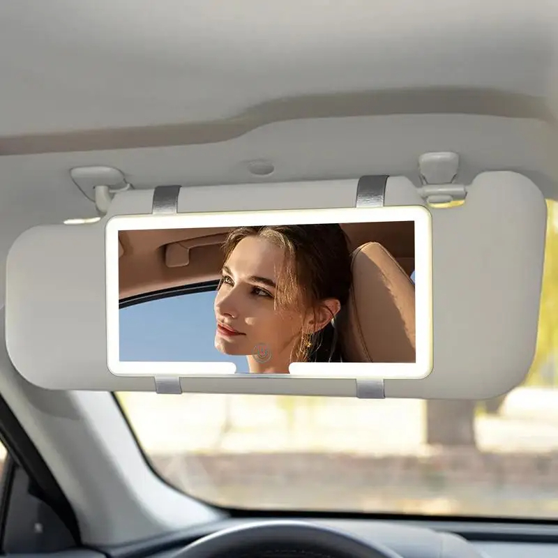 مرآة مكياج للسيارة بإضاءة LED