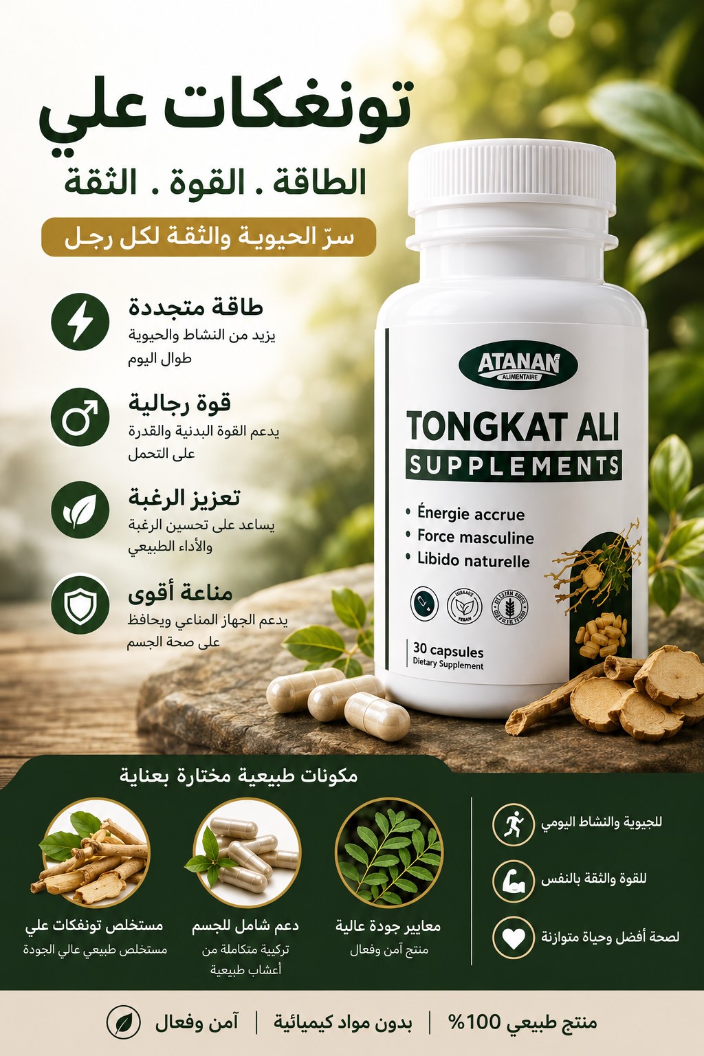 مكمل أتانان تونغكات علي 30 كبسولة