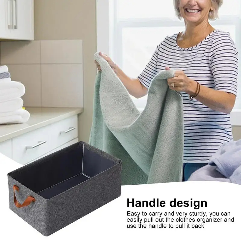 Lot de 2 boîtes de rangement en tissu