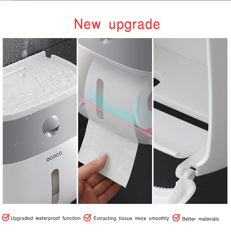 2-Tier Waterproof Toilet Roll Holder
