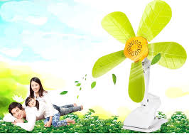 Leaf-Design Clip Mini Fan