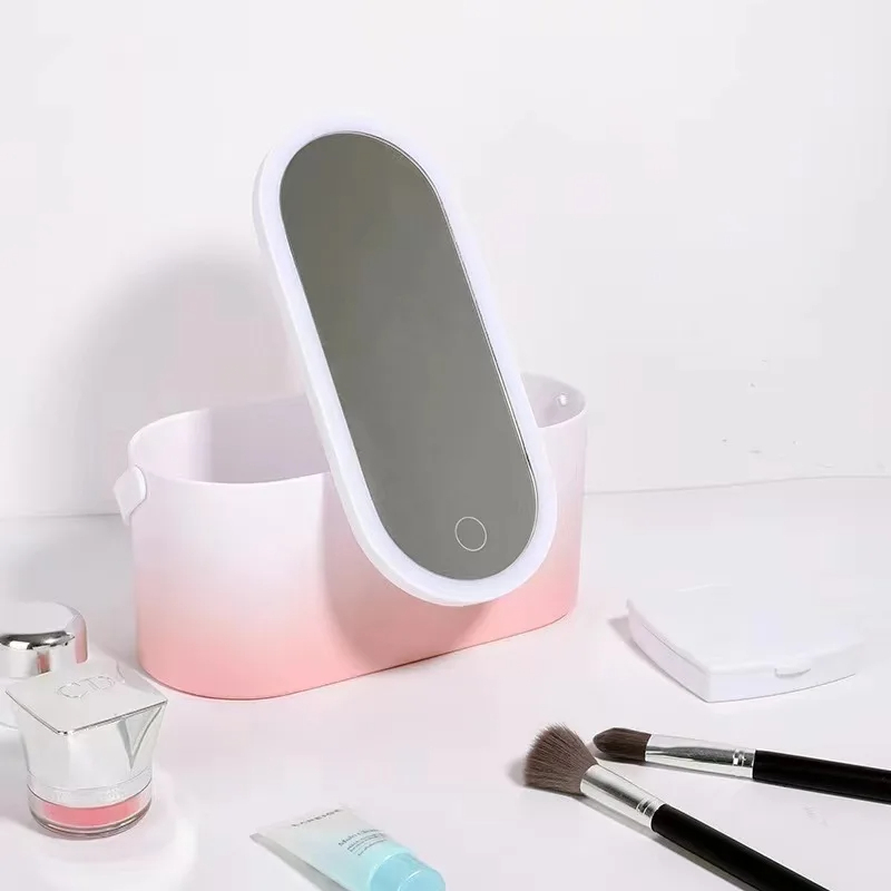 LED Mirror Cosmetic Storage Case