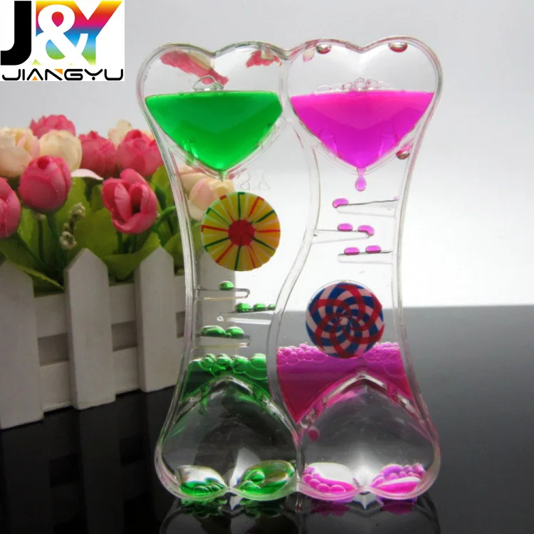 Lot de 2 sabliers liquides fleur