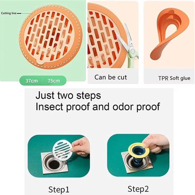 Siphon anti-odeur en silicone