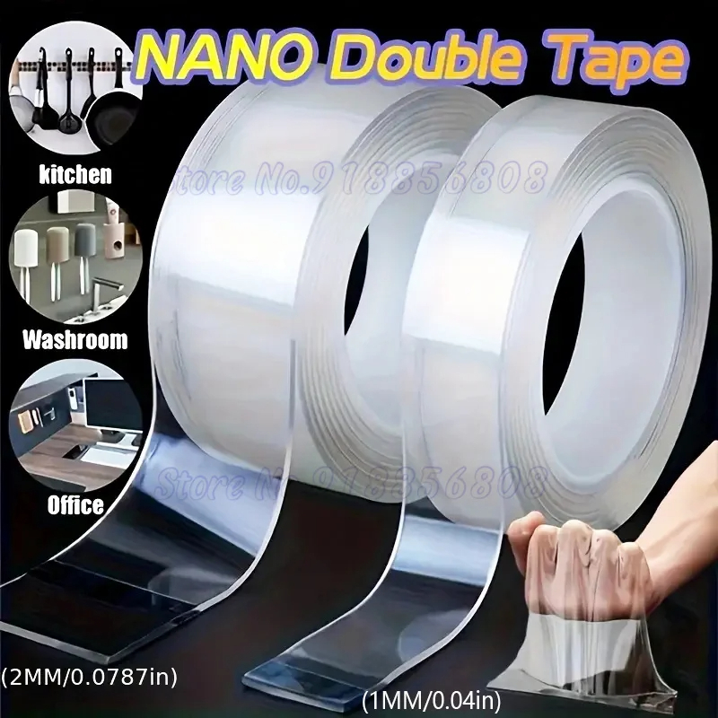 Ruban adhésif double face transparent 5 m