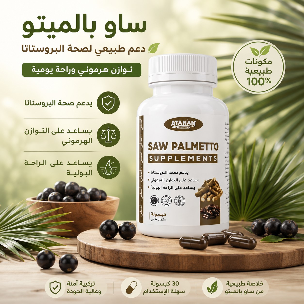 ATANAN Saw palmetto 30 gélules