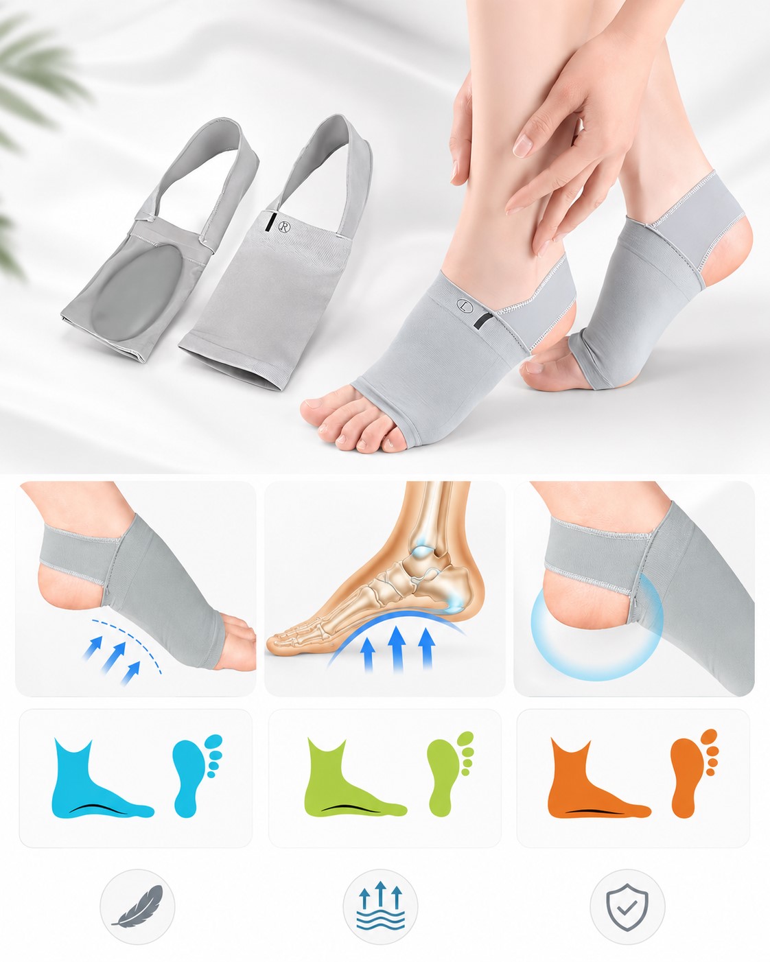 Arch Support Sleeves for Flat Feet
