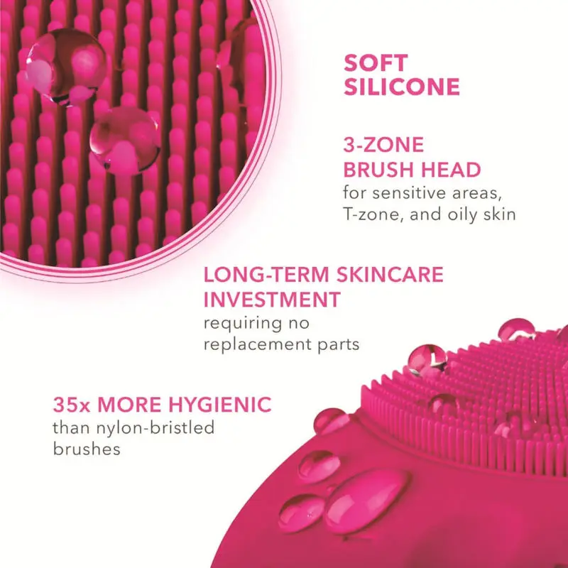 Brosse nettoyante visage vibrante en silicone